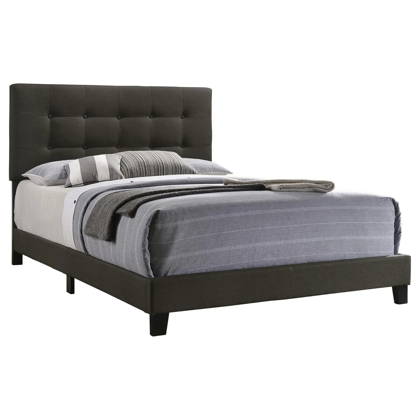 Tufted Panel Bed With Modern Upholstered Design by HouseOfZazla