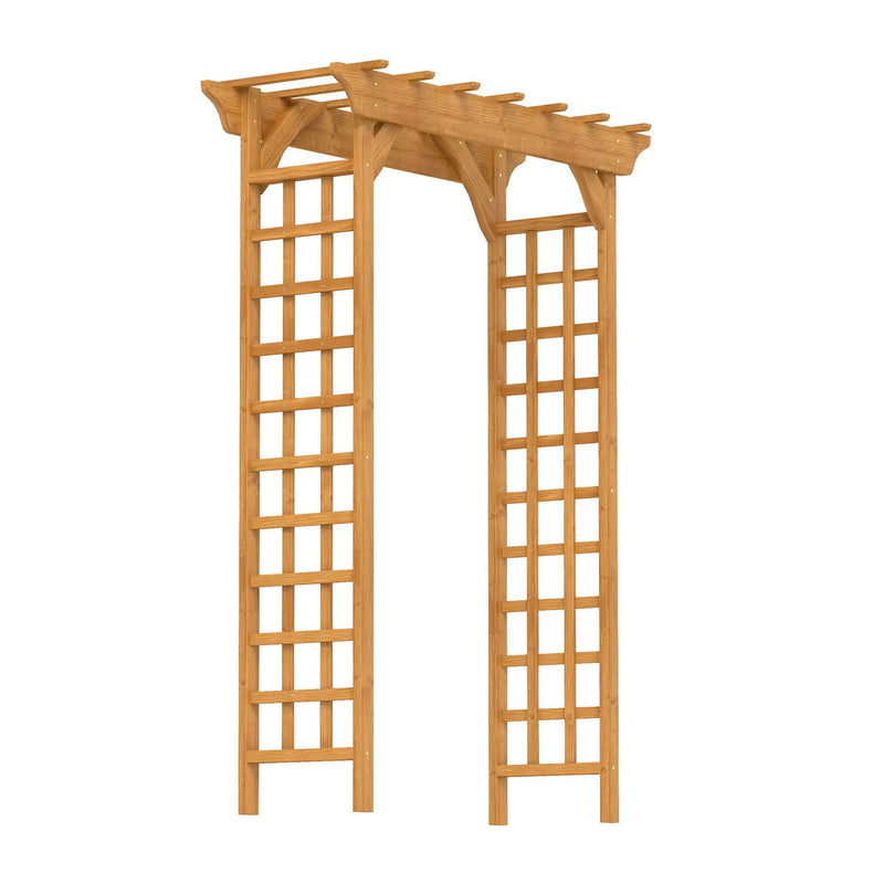 Arbor, Wedding Arch For Ceremony, Trellis For Plant Climbing, Christmas Decor Pergola For Garden Backyard - Yellow by HouseOfZazla