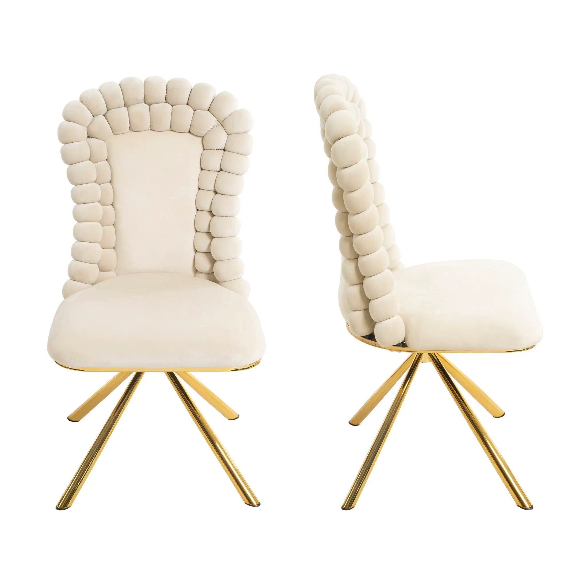 Upholstered Swivel Dining Chairs (Set of 2) by HouseOfZazla