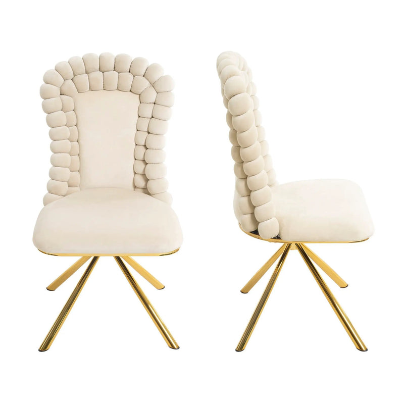 Upholstered Swivel Dining Chairs (Set of 2) by HouseOfZazla