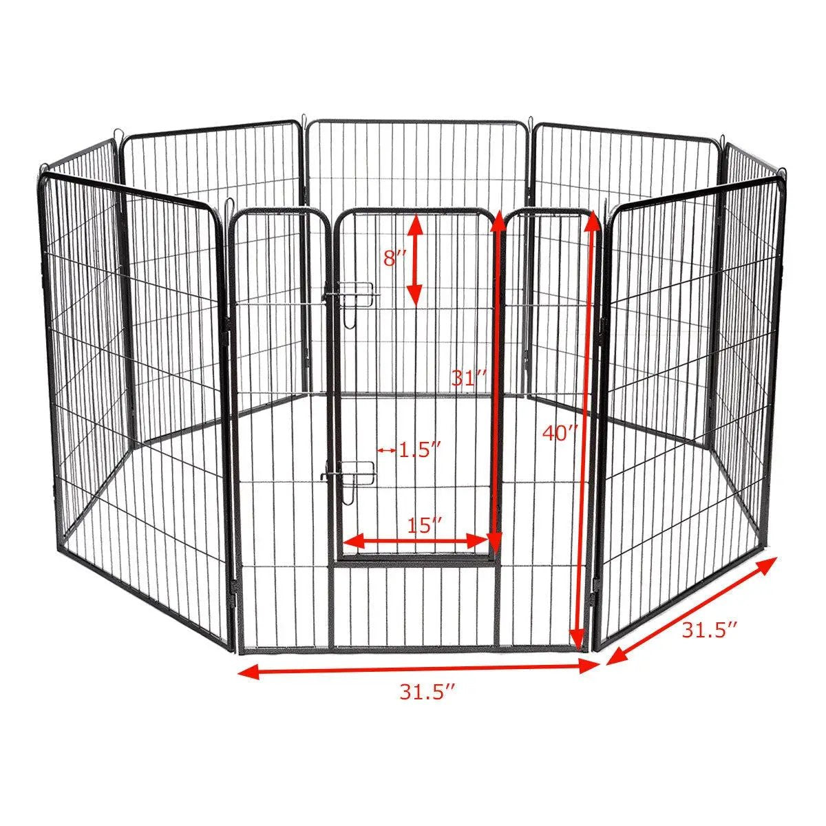 8 Metal Panel Heavy Duty Pet Playpen Dog Fence with Door, photo 4 of 9