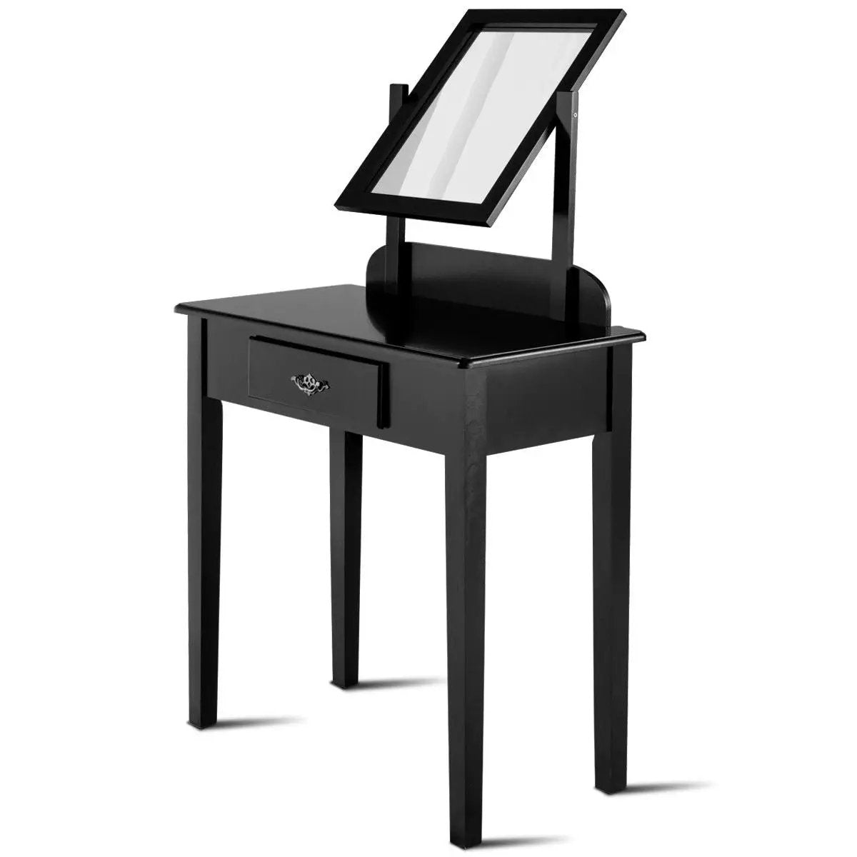 Vanity Dressing Table Stool Set with Large Makeup Mirror by DirectDeals