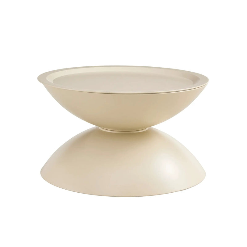 Set of 2 Milk White Coffee Table and End Table With Storage. by BLAKHOM