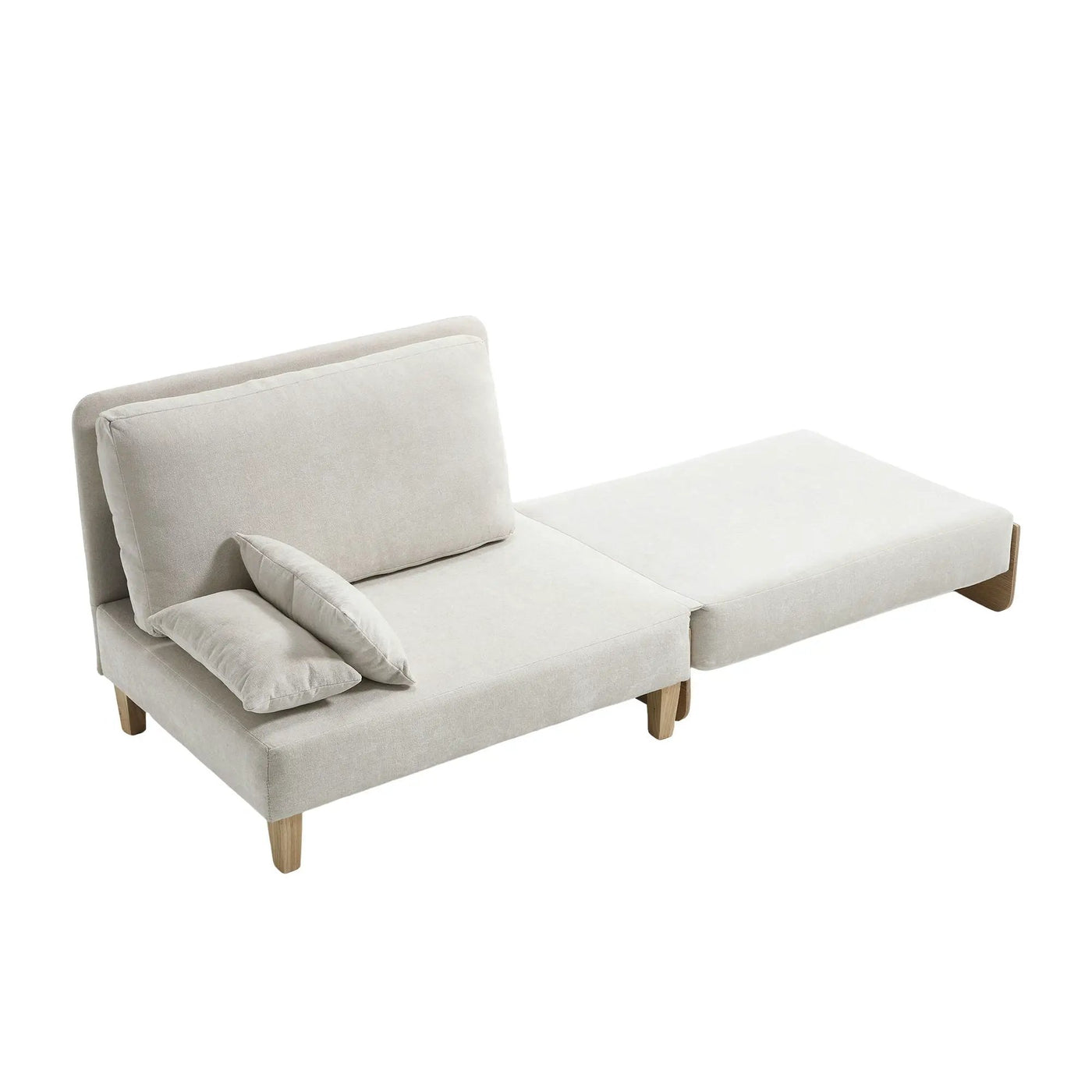 Mid Century Modern Foldable Sofa Bed, 3 In 1 Convertible Sleeper With 3 Pillows by Unique Piece Furniture