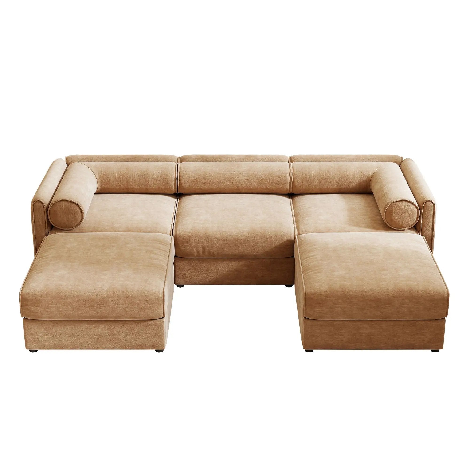 Contemporary Elegant Sofa With Storage And Ottoman by Unique Piece Furniture