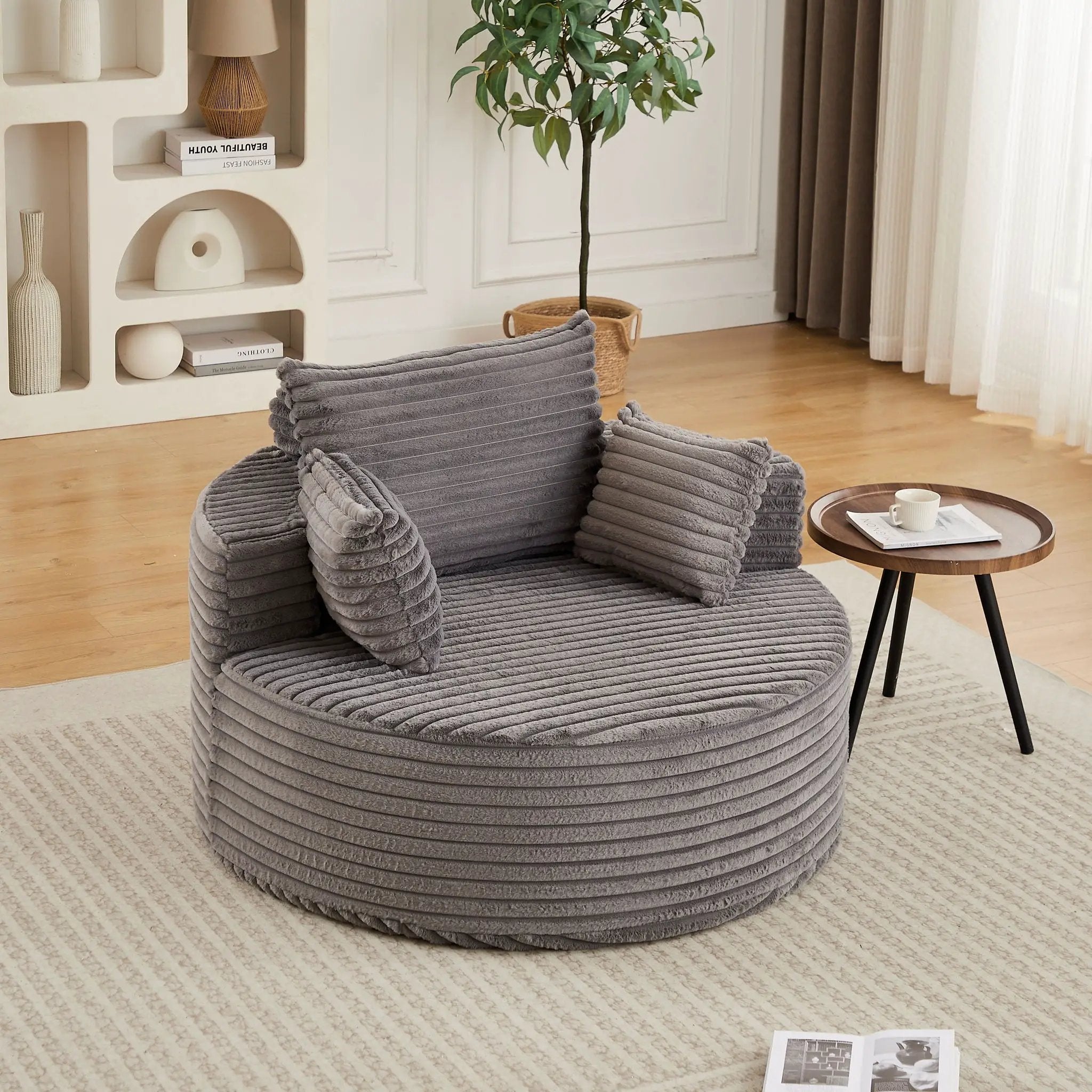 Modern Single Sofa With Backrest Pillow For Living Room by HouseOfZazla