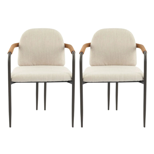 Modern Dining Chair Set With Durable Iron Frame and Comfortable Fabric Upholstery
