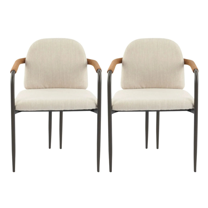 Modern Dining Chair Set With Durable Iron Frame and Comfortable Fabric Upholstery by HouseOfZazla