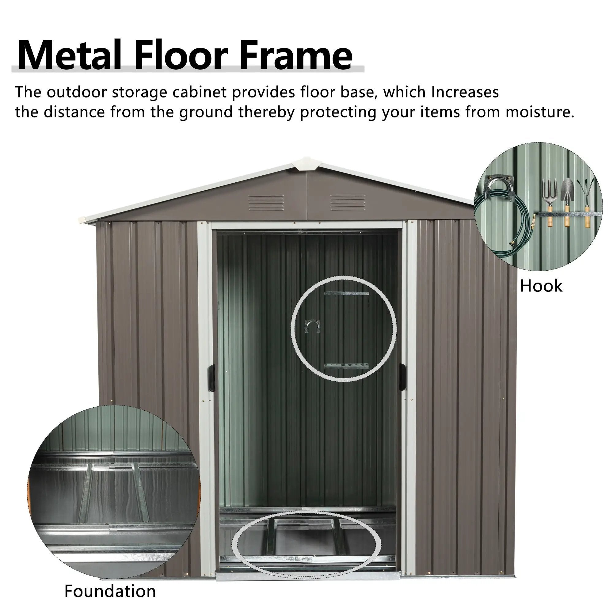 Outdoor Metal Storage Shed by HouseOfZazla