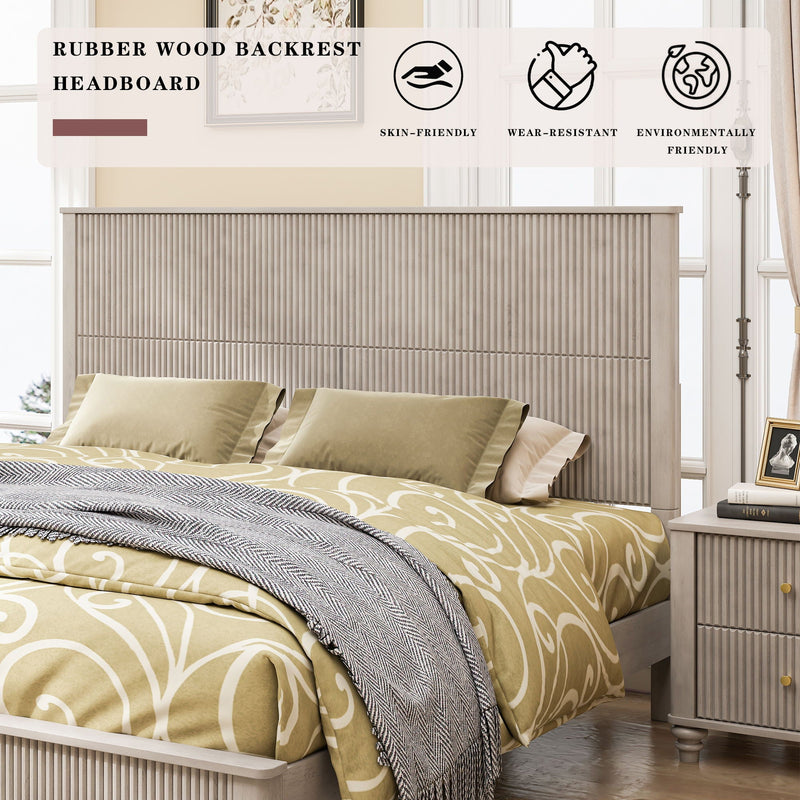 Platform Bed Frame & Tall Headboard by HouseOfZazla