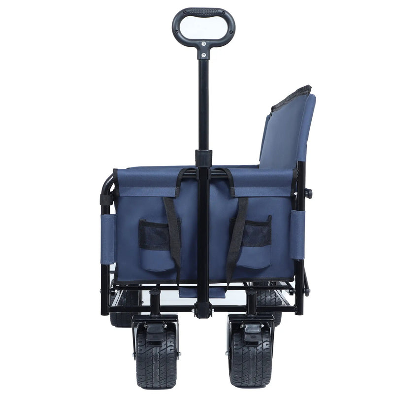 3-in-1 Convertible Folding Wagon Cart with Bench Seat & Storage by HouseOfZazla