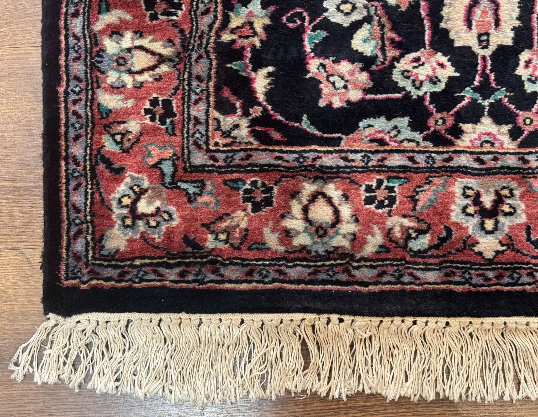 Pak Persian Runner Rug 2.8 x 10, Dark Blue, Floral Allover, Wool by Jewel Rugs