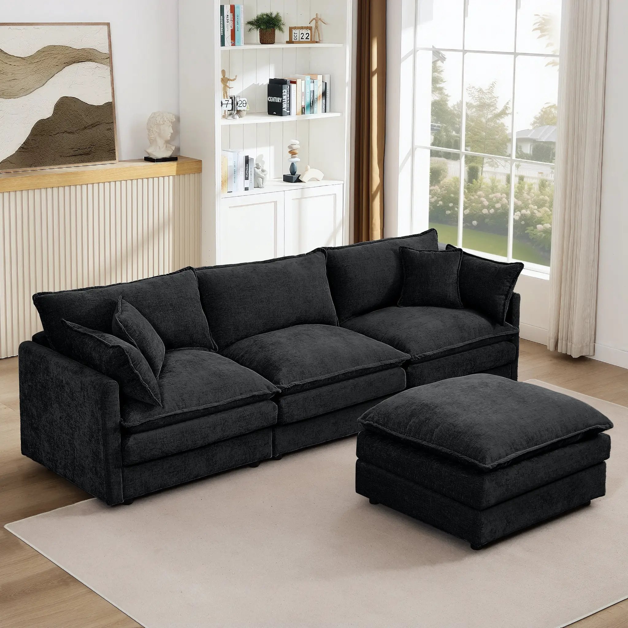 Modular Sectional Sofa - 102 Inch L Shaped Couch Set for Living Room by HouseOfZazla