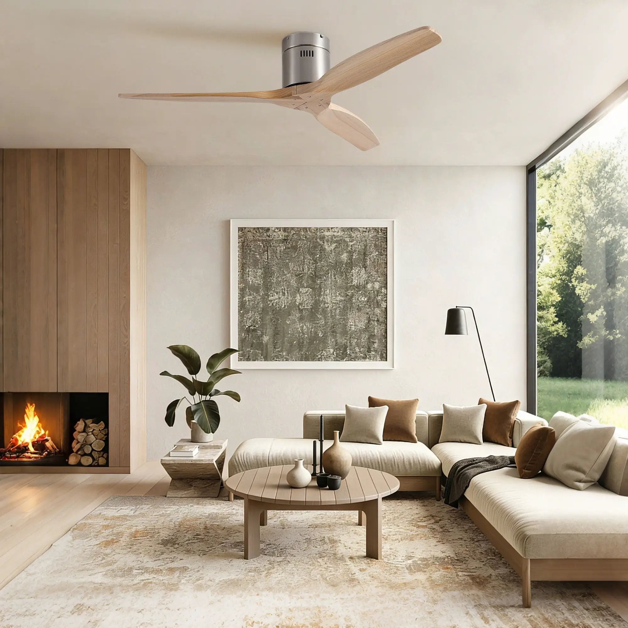 Low Profile Flush Mount Ceiling Fan Without Light by Unique Piece Furniture