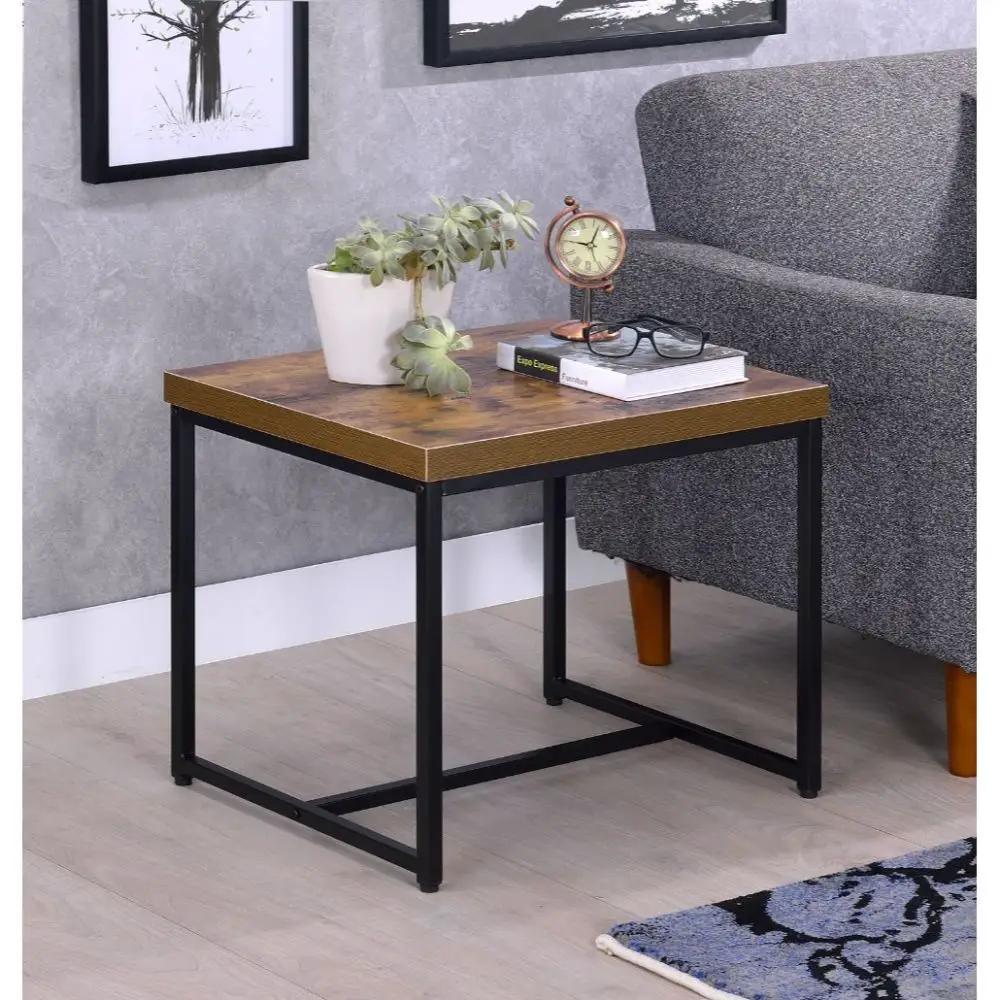 Bob - End Table - Weathered Oak & Black by Unique Piece Furniture