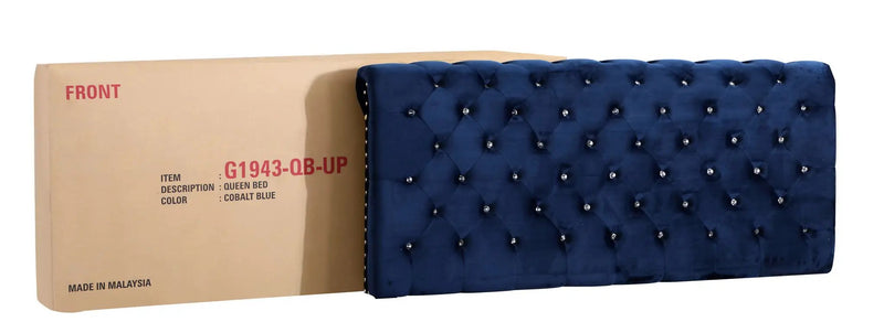 Elegant Transitional Upholstered Bed by Unique Piece Furniture