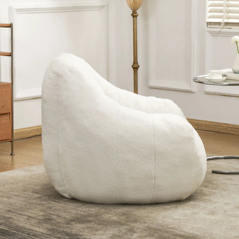 Comfy Bean Bag Chair With Memory Foam Filler, Tufted Soft by Unique Piece Furniture