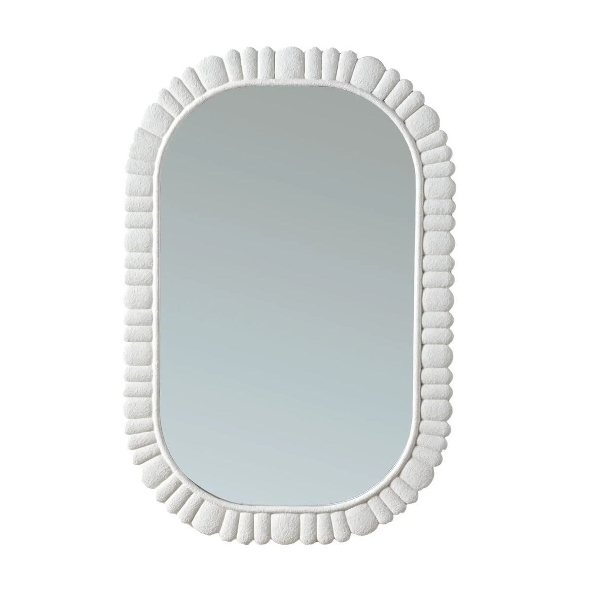 24"x36" Oval Scalloped Wall Mirror by HouseOfZazla