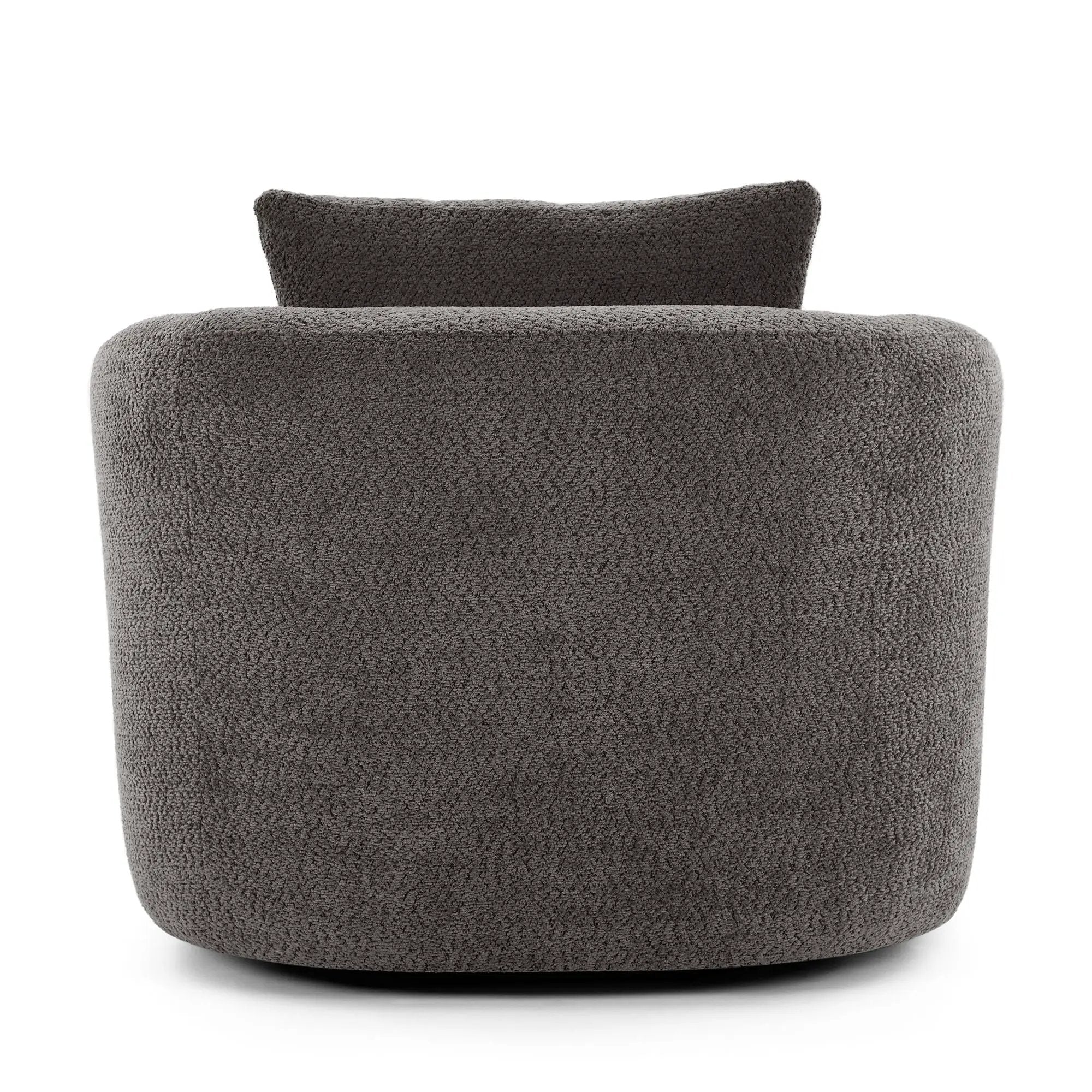 360° Swivel Barrel Sofa Chair With Throw Pillow, Upholstered Accent Chair by HouseOfZazla
