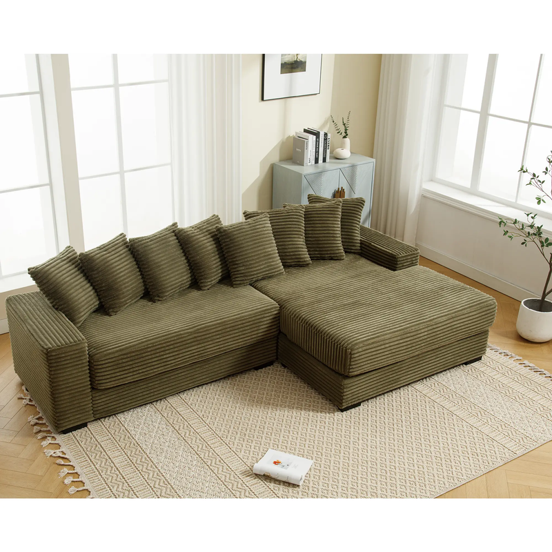 Oversized Two-Piece L-Shaped Sofa by HouseOfZazla