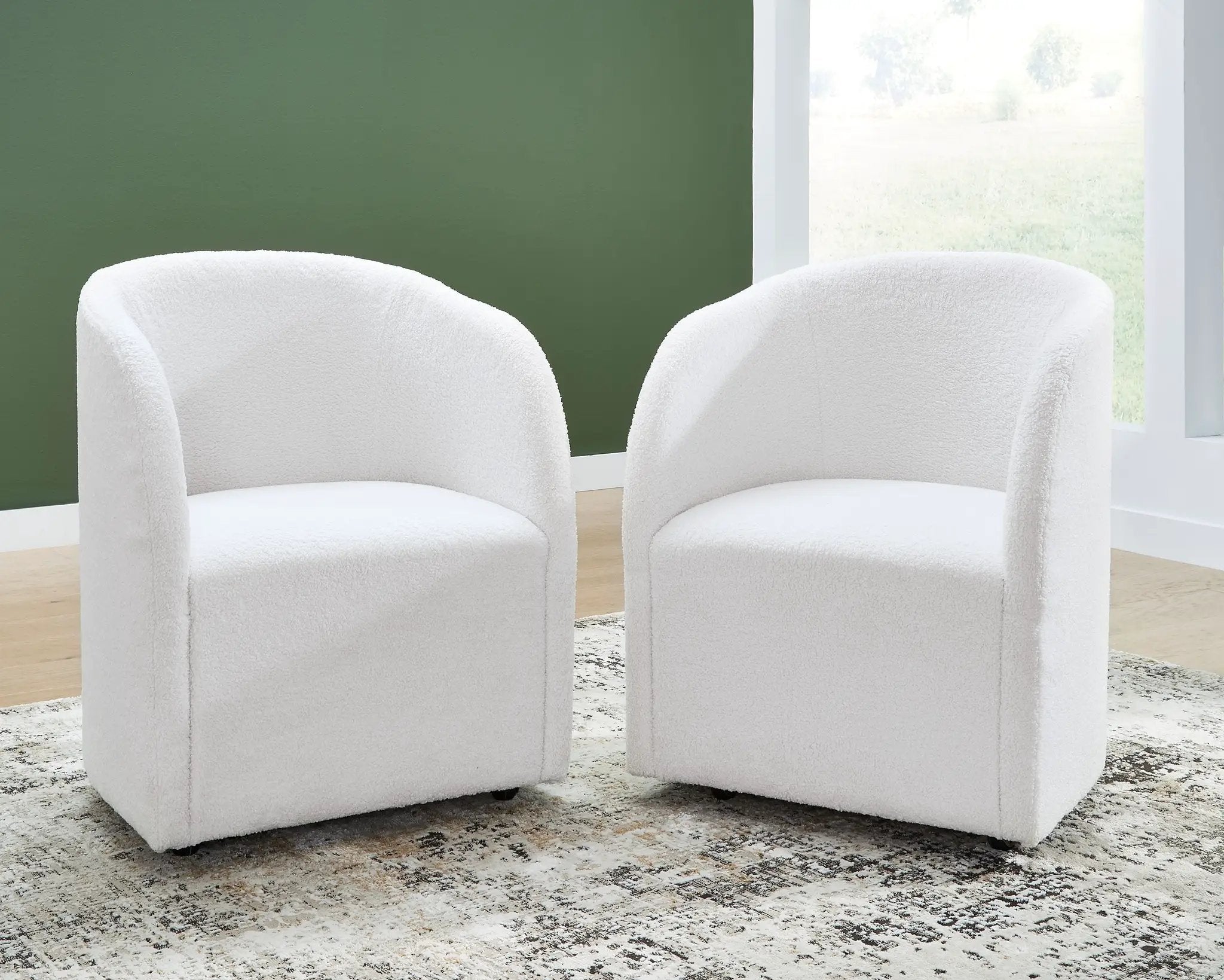 Rowanbeck - Dining Upholstered Arm Chair (Set of 2) - Ivory by Unique Piece Furniture