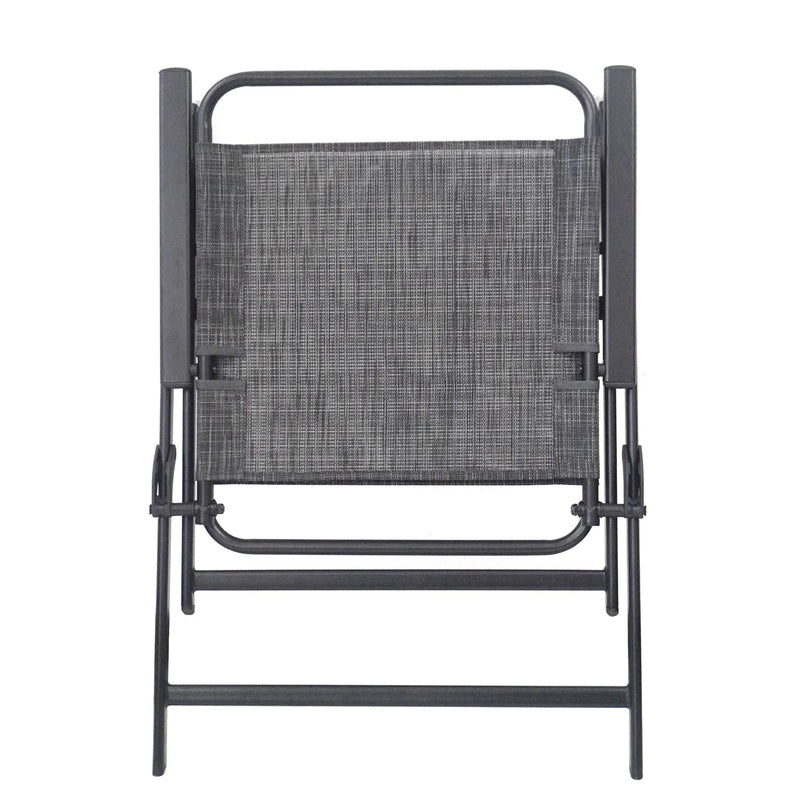 Outdoor Patio Dining Set For 4 People, Metal Patio Furniture Table And Chair Set With Umbrella - Black by HouseOfZazla