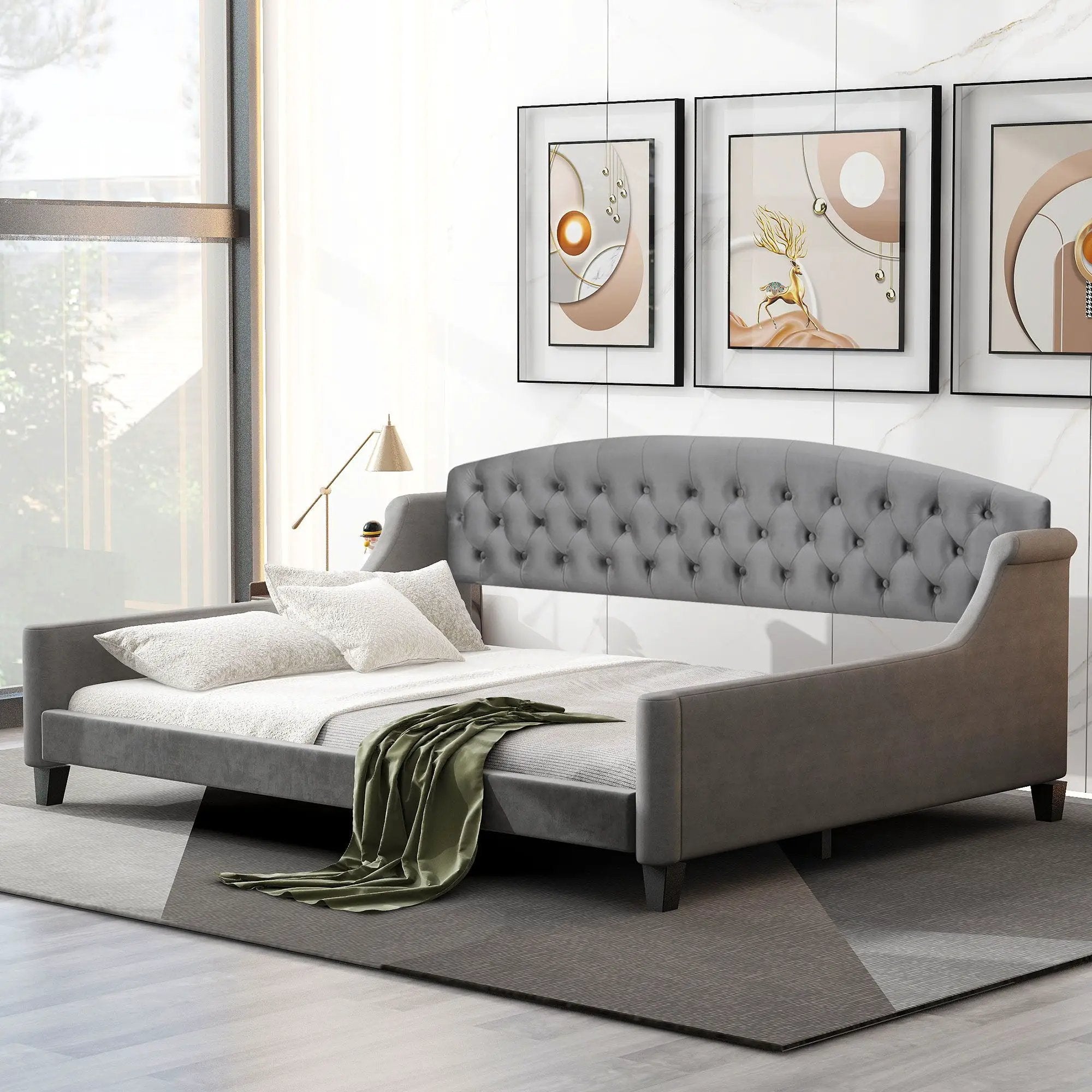 Modern Tufted Button Daybed by Unique Piece Furniture