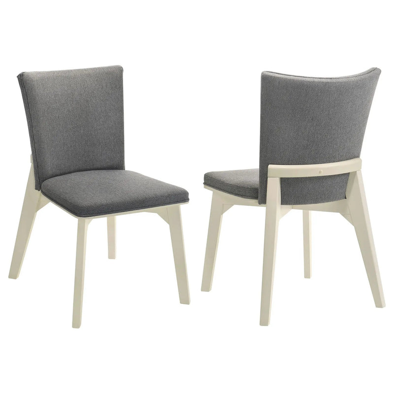 Biloxi Upholstered Dining Side Chair Grey (Set of 2) by Unique Piece Furniture
