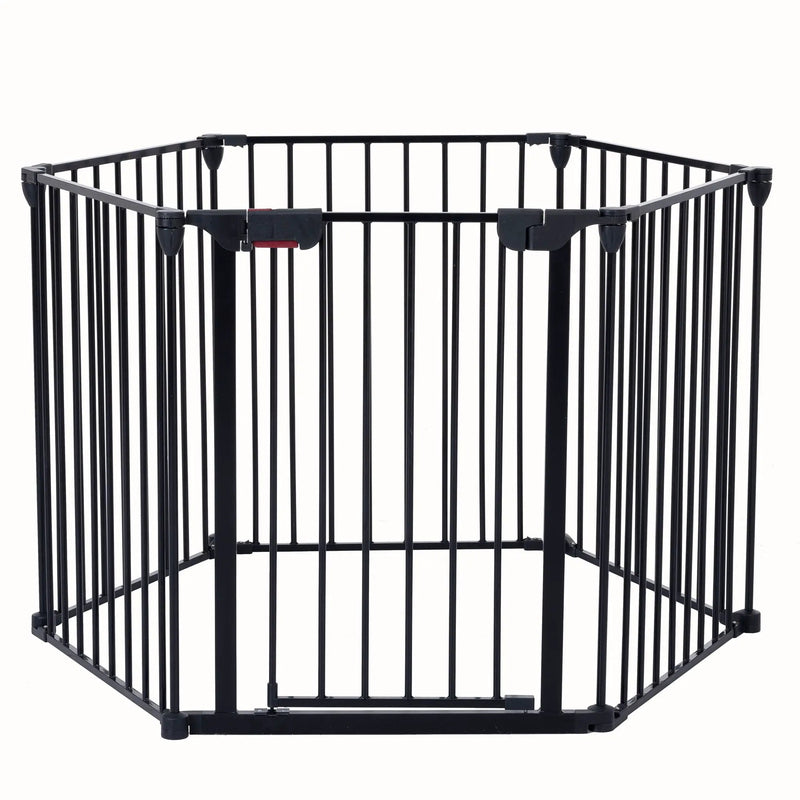 Adjustable Safety Gate Play Yard Metal Doorways Fireplace Fence Christmas Tree Fence Gate For House Stairs Gate Prohibited Area Fence by HouseOfZazla