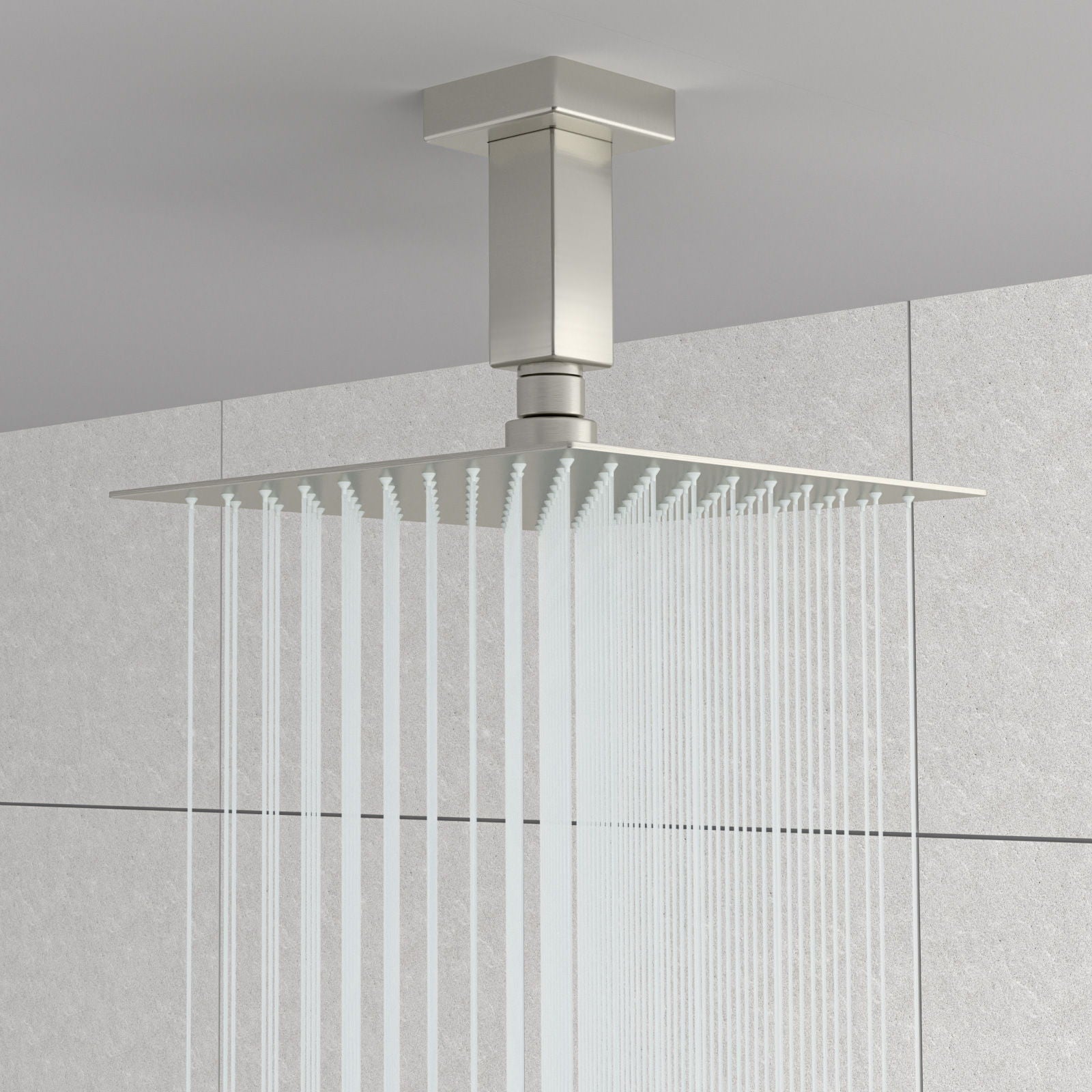 Ceiling Mounted Shower Arm With Flange Stainless Steel by HouseOfZazla
