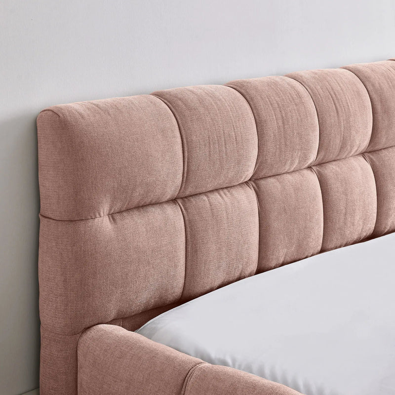 Modern Platform Bed Frame With Thick Fabric by Unique Piece Furniture