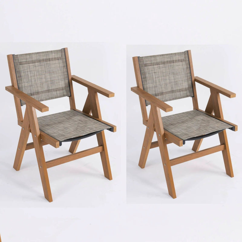 2 Piece HIPS Outdoor Dining Chair Perfect For Patio Meal Togethers & Garden Brunch Relaxation Moments by HouseOfZazla