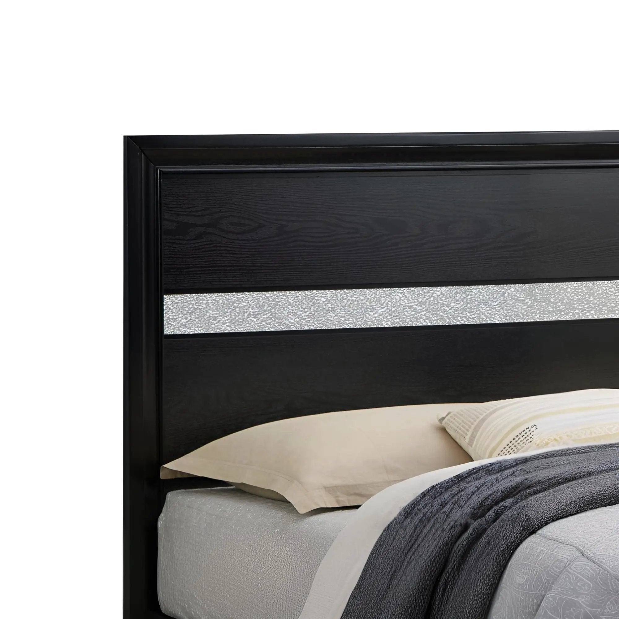 Madrid - Queen Bed With Storage Drawers And Nickel Handles - Black by Unique Piece Furniture