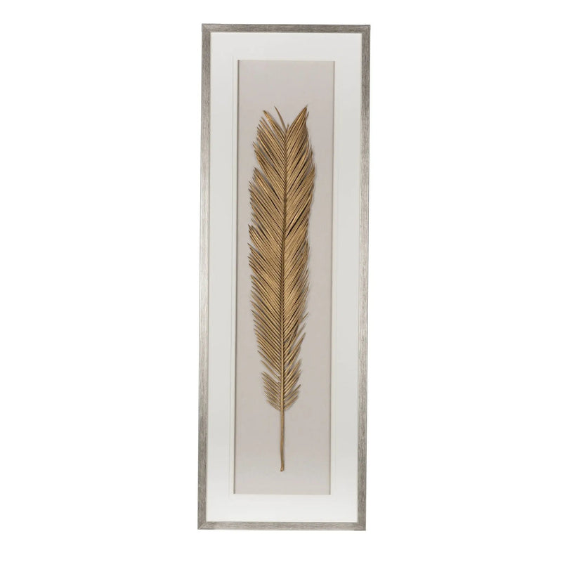 Leaf Framed Wall Art, Wall Decor For Living Room Dining Room Office Bedroom - Gold by Unique Piece Furniture