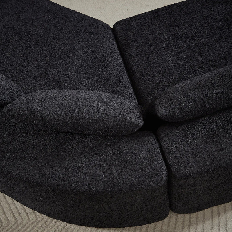 Modular Sofa Set in Chenille Fabric by HouseOfZazla