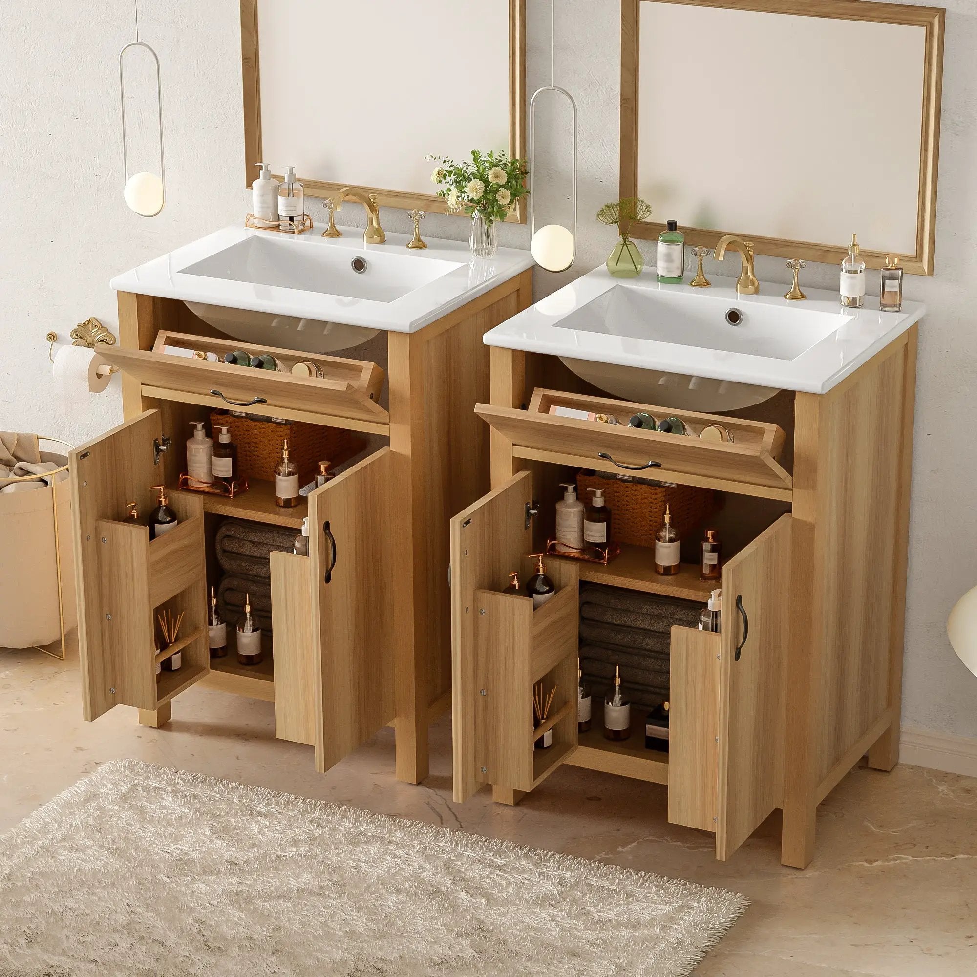 48" Bathroom Vanity with Solid Wood Frame by HouseOfZazla