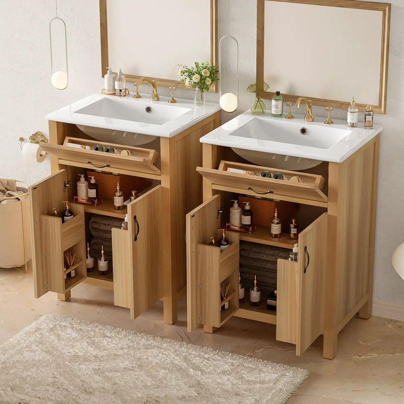 48" Bathroom Vanity with Solid Wood Frame by HouseOfZazla