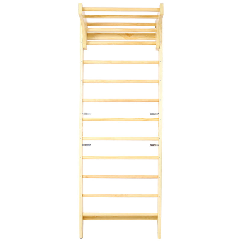 Swedish Ladder, Stall Bars Set For Physical Therapy & Gymnastics - Natural by HouseOfZazla