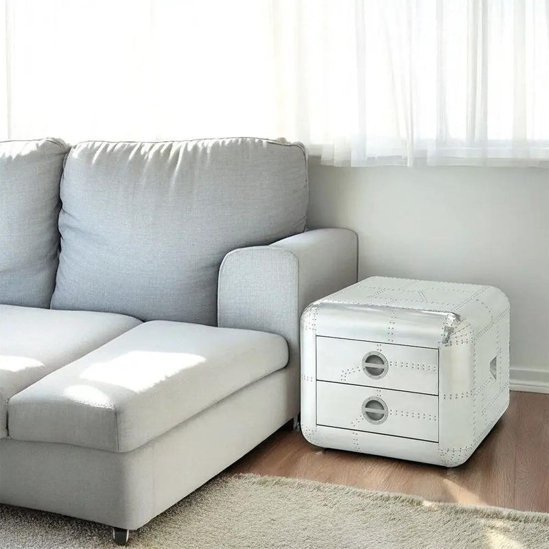 Brancaster - 22" End Table - Aluminum by Unique Piece Furniture