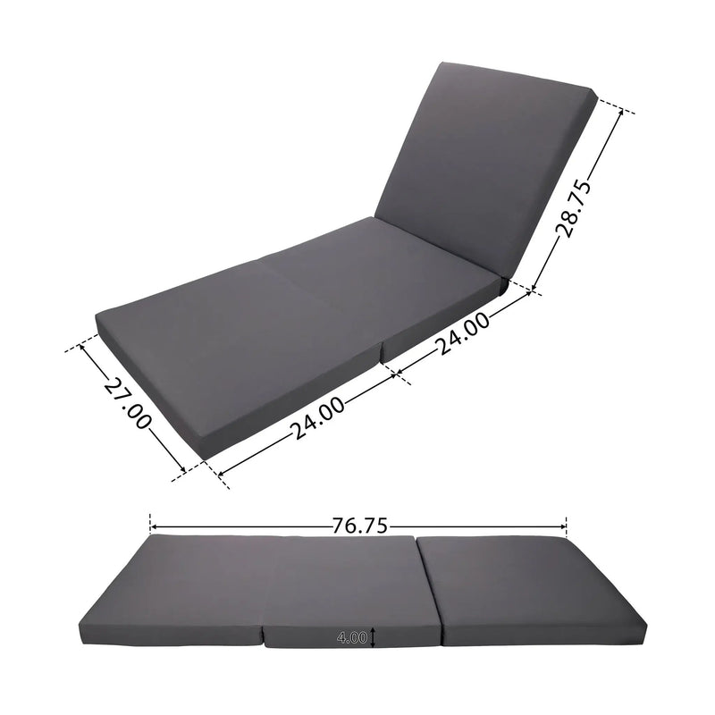 Lounge Chaise Set, Acacia Solid Wood with Lounge Cushion by HouseOfZazla