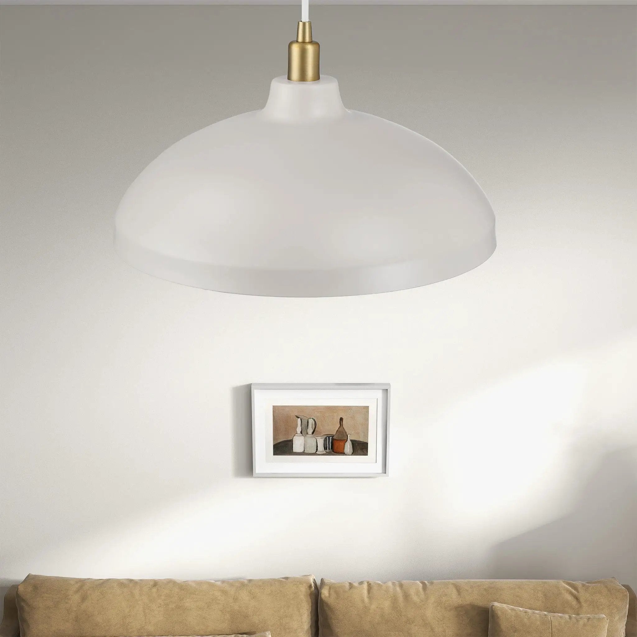 Astral - Single Light Pendant Lamp For Entrance Kitchen Island - Gold / White by Unique Piece Furniture