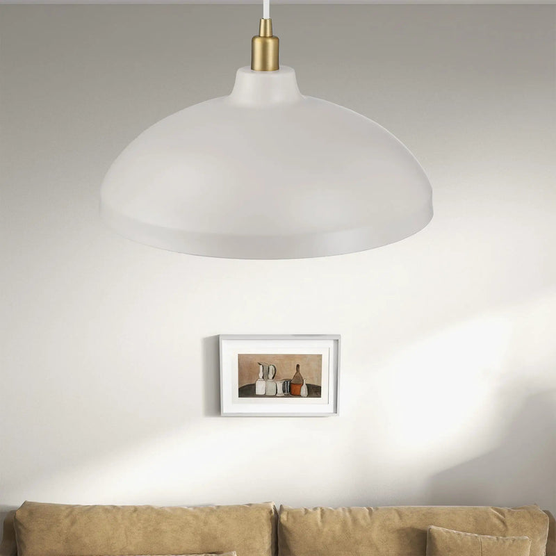 Astral - Single Light Pendant Lamp For Entrance Kitchen Island - Gold / White by HouseOfZazla