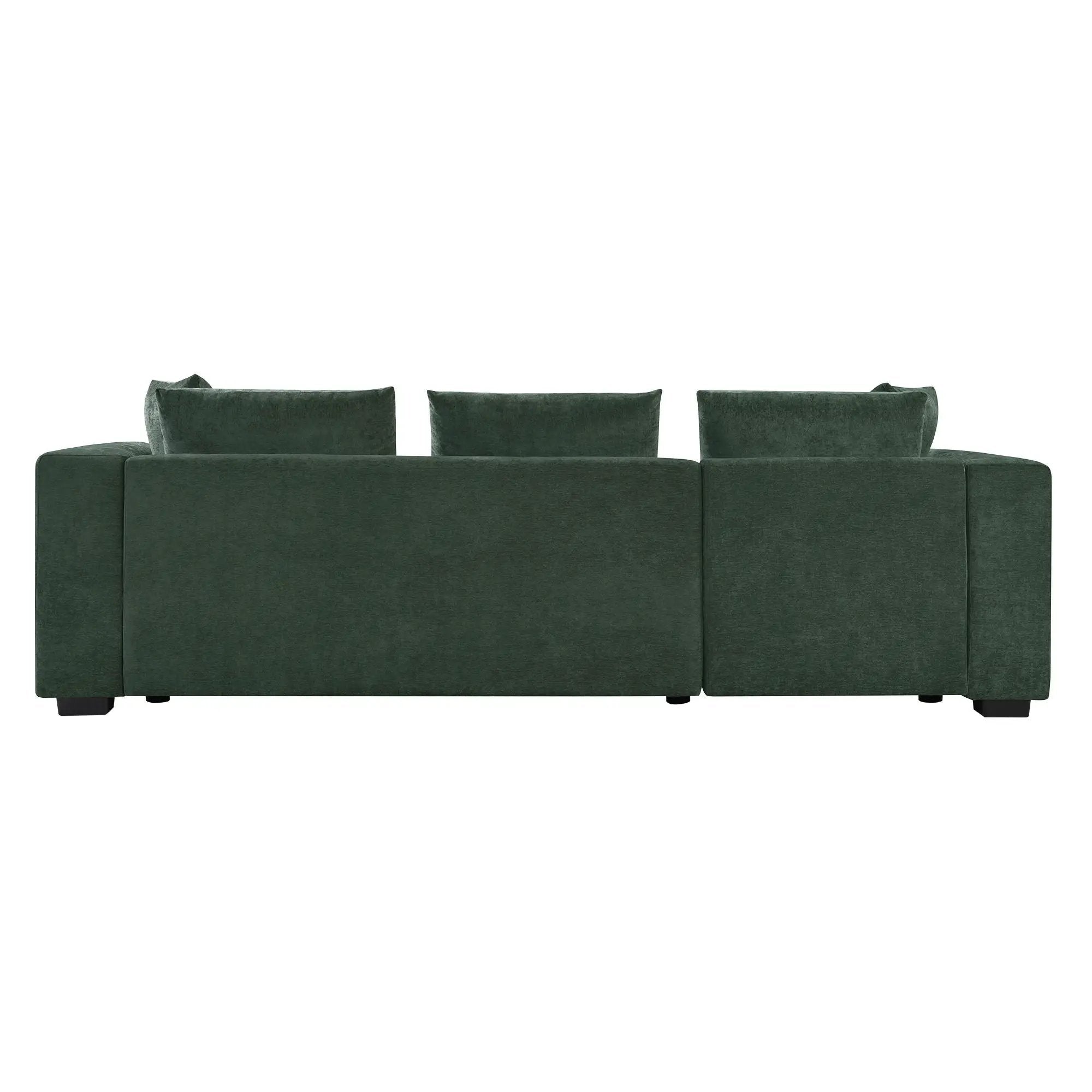 Modern L Shaped Sectional Sofa With Upholstery And Wooden Storage