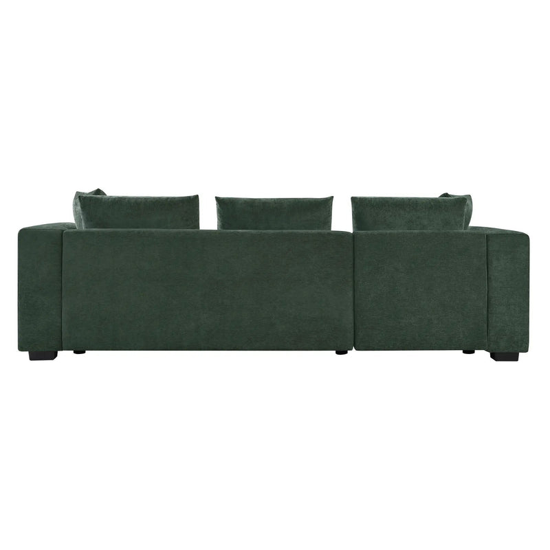 Modern L Shaped Sectional Sofa With Upholstery And Wooden Storage