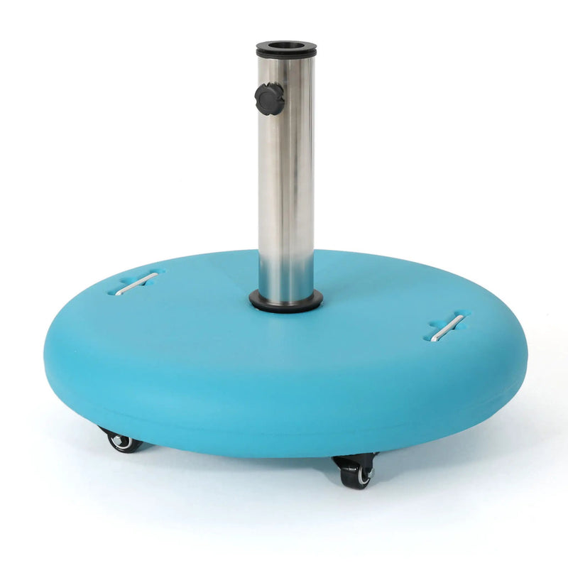 Wheelie Round Umbrella Base with Stainless Steel Holder by HouseOfZazla