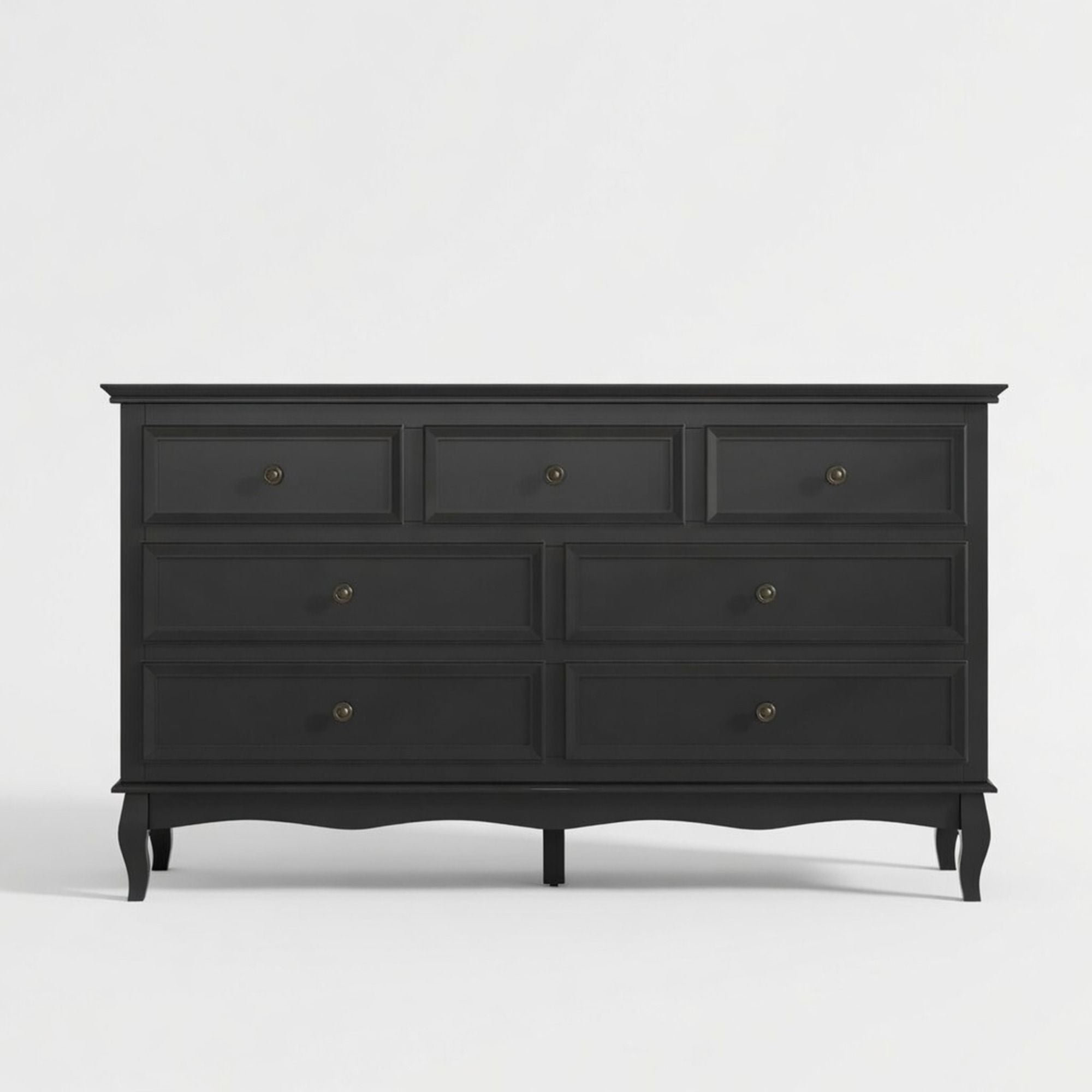 7 Drawer Dresser, Storage Chest - Black by HouseOfZazla