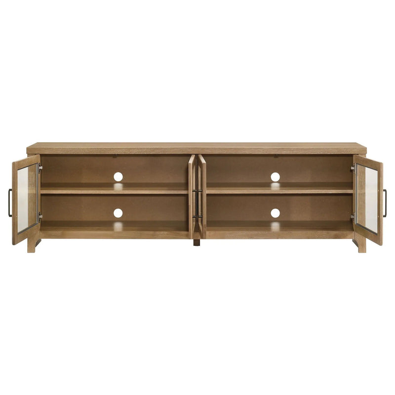 Brenham 79-inch 4-door TV Stand Media Console Washed Oak by Unique Piece Furniture