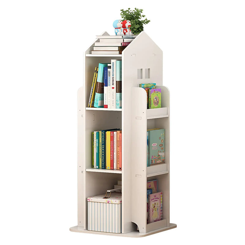 4-Tier Rotating Bookshelf for Bedroom and Living Room by HouseOfZazla