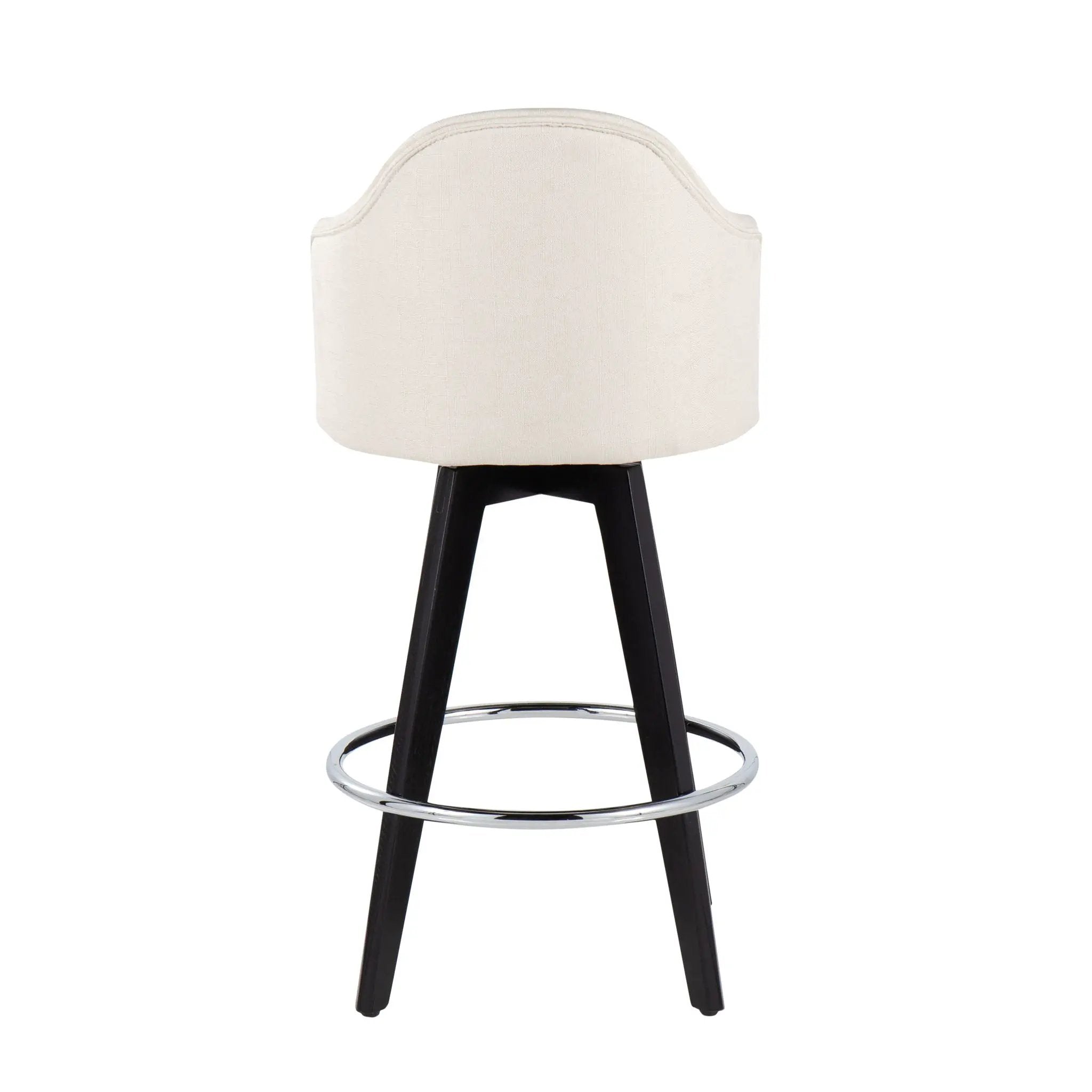 Ahoy - Contemporary Fixed Height Counter Stool With Round Footrest (Set of 2) by HouseOfZazla