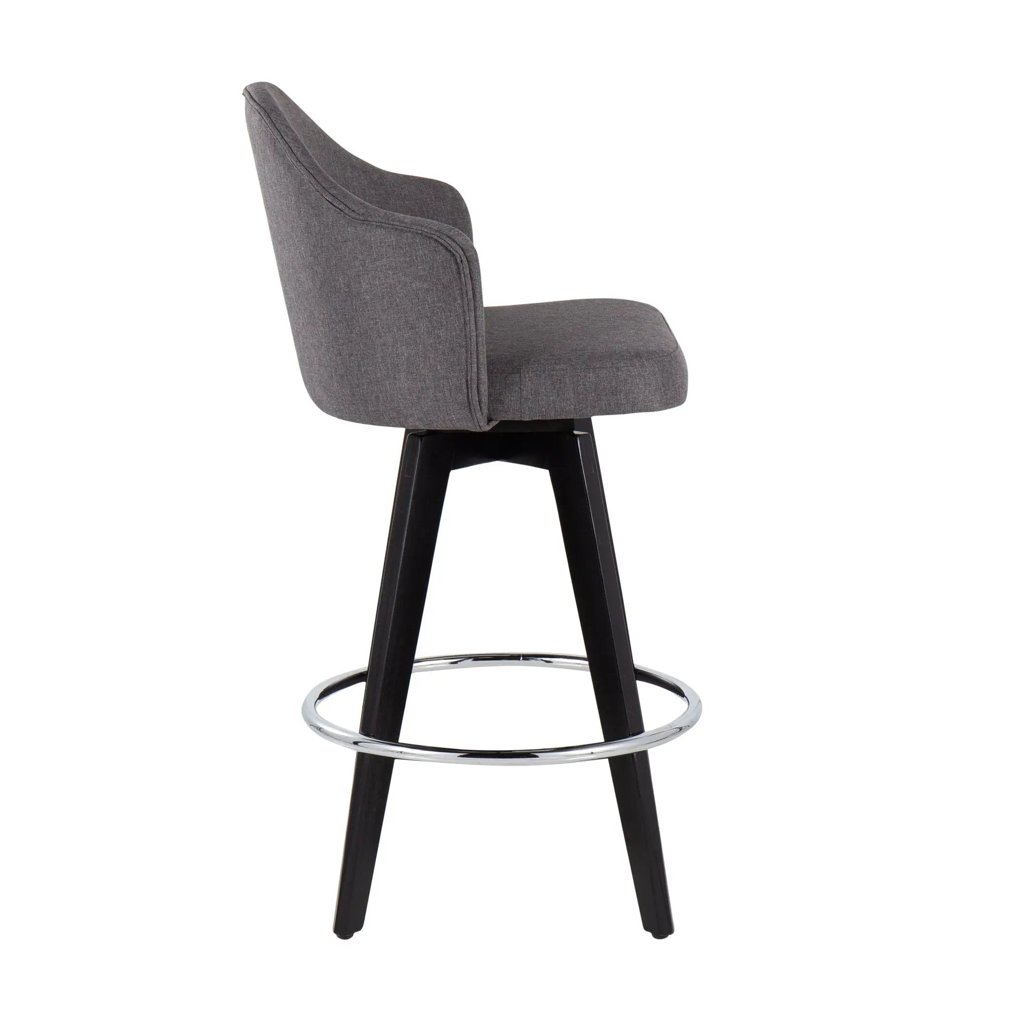 Ahoy - Contemporary Fixed Height Counter Stool With Round Footrest (Set of 2) by HouseOfZazla